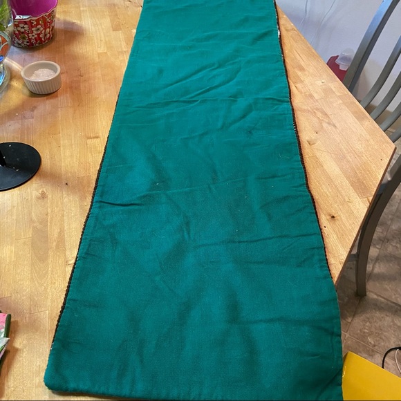 Vintage table runner floral green / red good condition - Picture 4 of 4